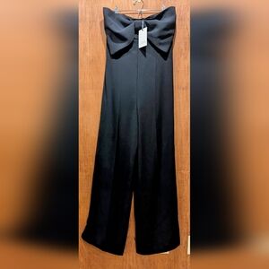 Tara Jarmon Black Strapless Jumpsuit